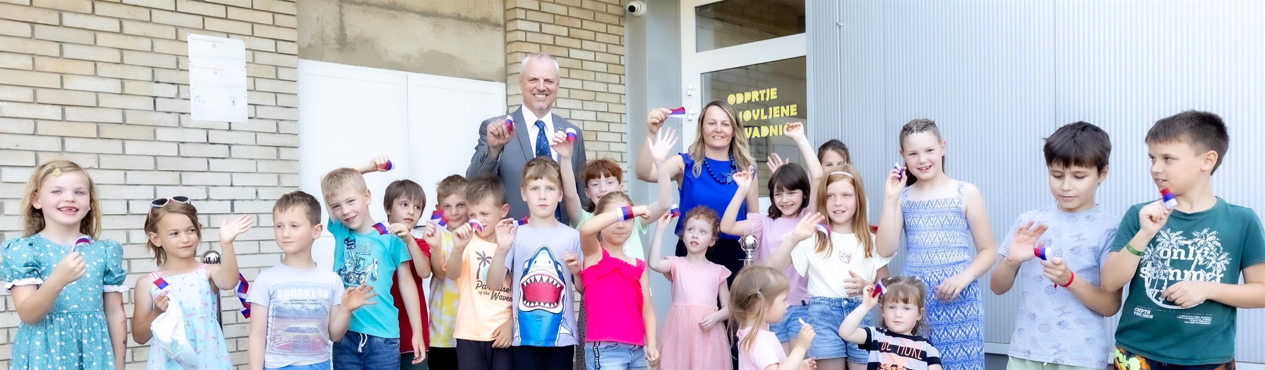 Odprtje prenovljene telovadnice v Košani