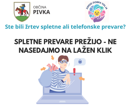 Spletne prevare prežijo – ne nasedajmo na lažen klik, vabilo na delavnico