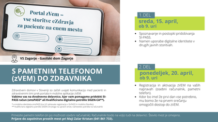 S pametnim telefonom (zVem) do zdravnika, vabilo