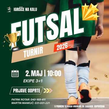 vabilo na futsal turnir na Kalu