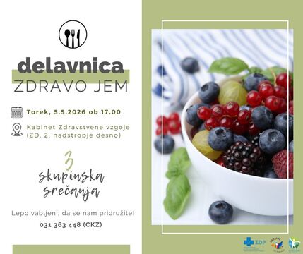 Zdravo jem, vabilo na delavnico