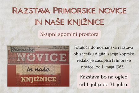 Razstava Primorke novice in naše knjžnice 