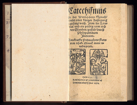 posnetek Trubarjevega Katekizma iz leta 1550, vir: Wikimedia